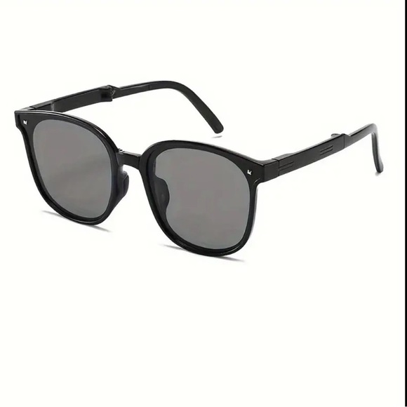 Foldable Square Frame Sunglasses, High-Quality Polarized Lenses, With Case - Picture 4 of 7